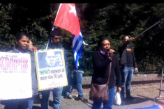Free West Papua Campaign Netherlands demonstrate against the Indonesian annexation