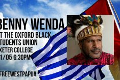 (21-05 18:30) BENNY WENDA at the Oxford Black Students Union | FREE WEST PAPUA
