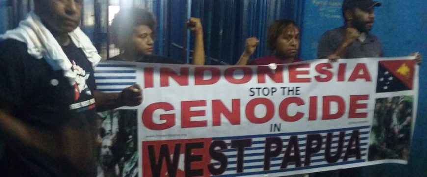 Papua New Guinea citizens arrested and jailed today for protesting against the arrival of Indonesian president Jokowi in PNG.