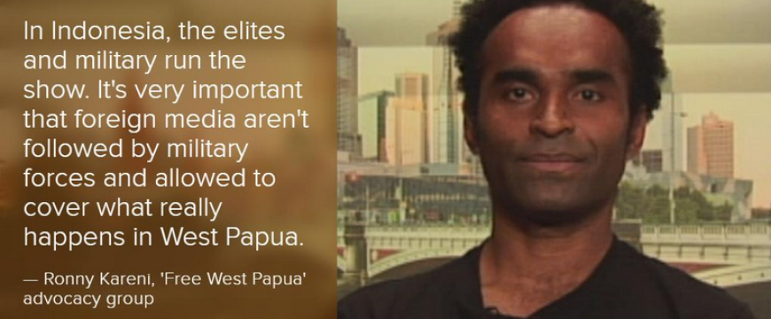 ABC News Australia interviewed West Papuan activist Ronny Kareni